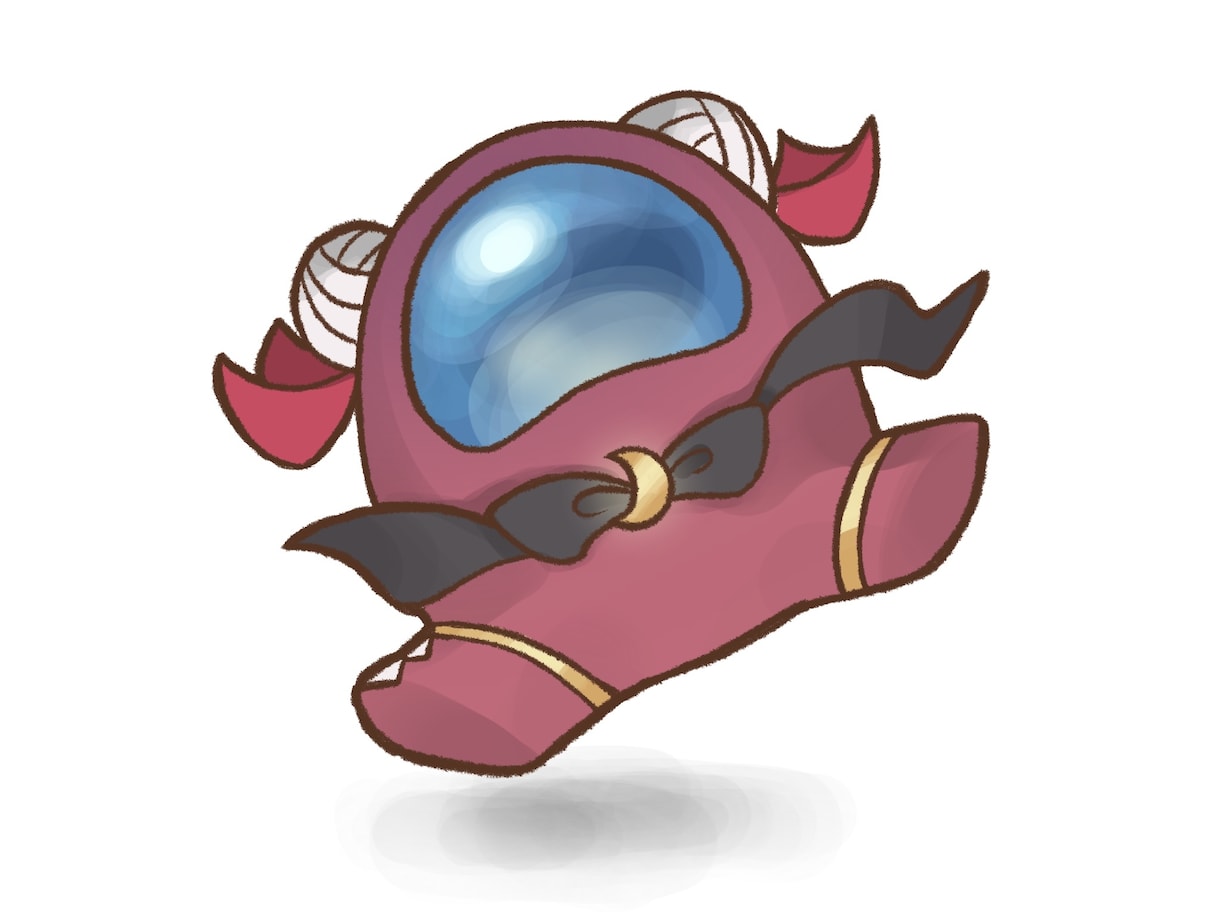 Vtuber配信AmongUs風イラスト作成します お持ちのキャラクターのアモアス風ちびキャラを描きます！ イメージ3