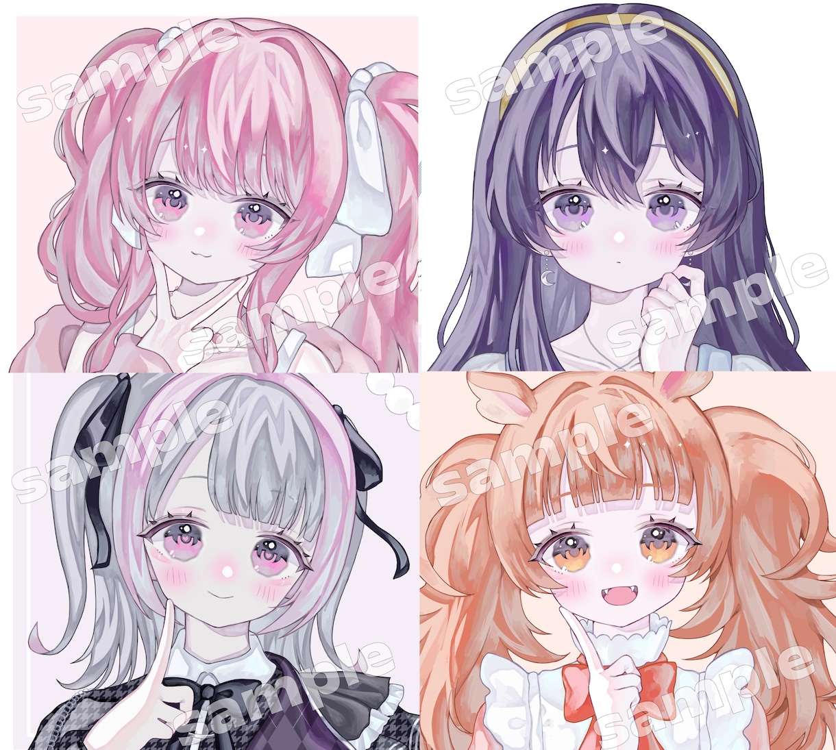 商用◎ゆるふわ透明感！可愛い女の子イラスト描きます SNSアイコン、配信に使える可愛いイラストをお届けします♪ イメージ3