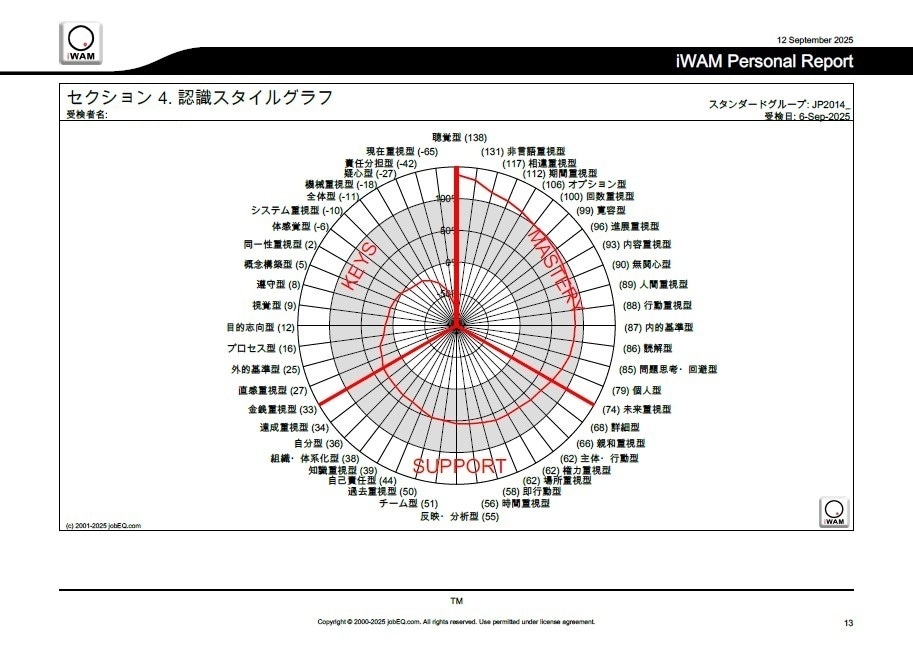 iWAMであなたの個性や才能を分析します 認識スタイルをオンライン分析!あなたの能力、才能を見える化! イメージ3