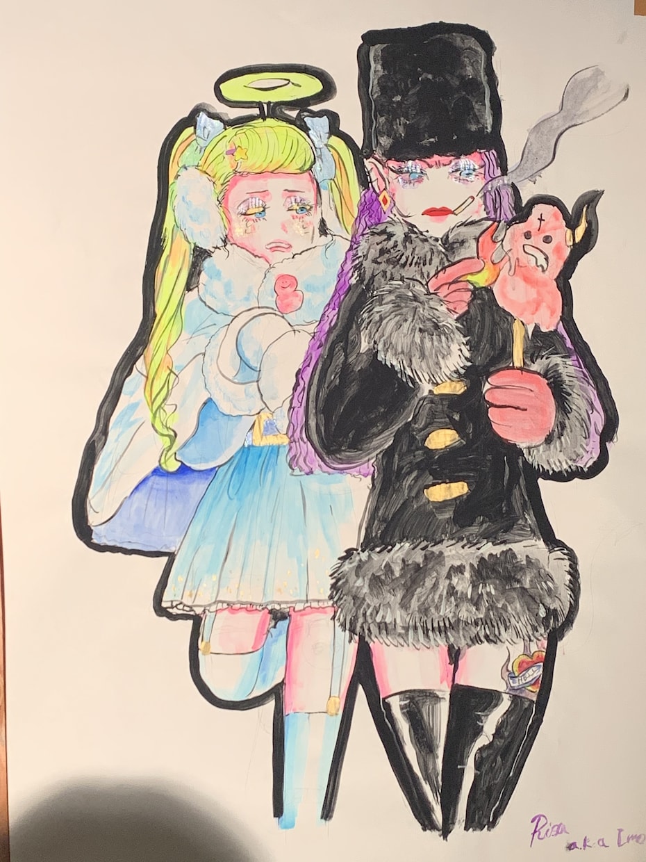 SNS用似顔絵アイコン製作します 好きな色、物、モチーフ等あなたらしい要素を加えます！ イメージ7