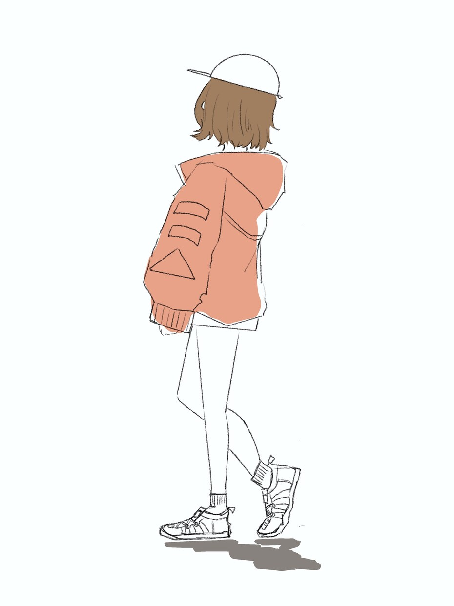 500円でシンプルな女の子後ろ姿描きます 自分で好きな髪型、色などカスタマイズ！！ イメージ4