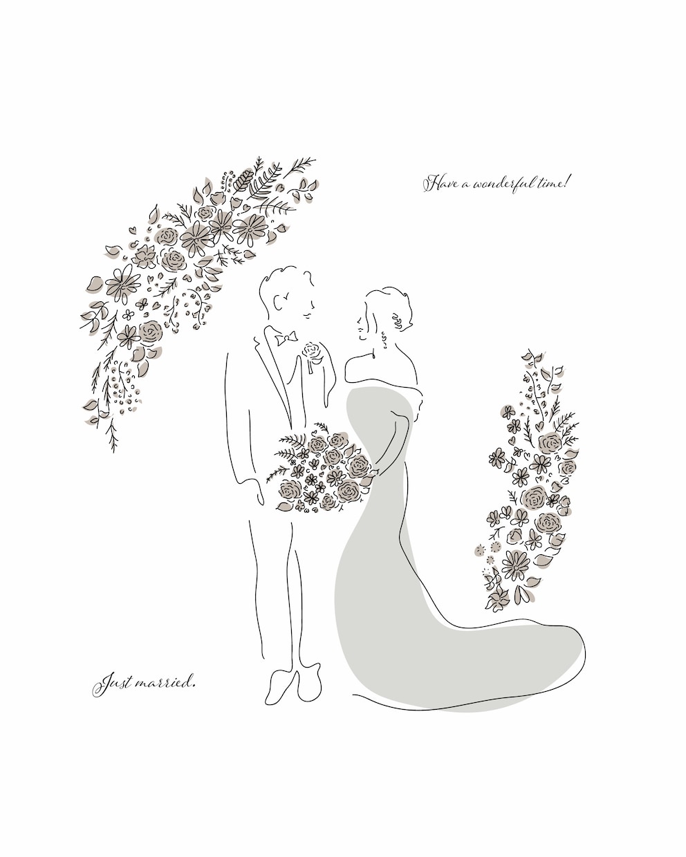 シンプル×ニュアンスイラスト＊描きます ウェルカムボード“結婚式/お祝い/プレゼント/記念に♪“ イメージ9