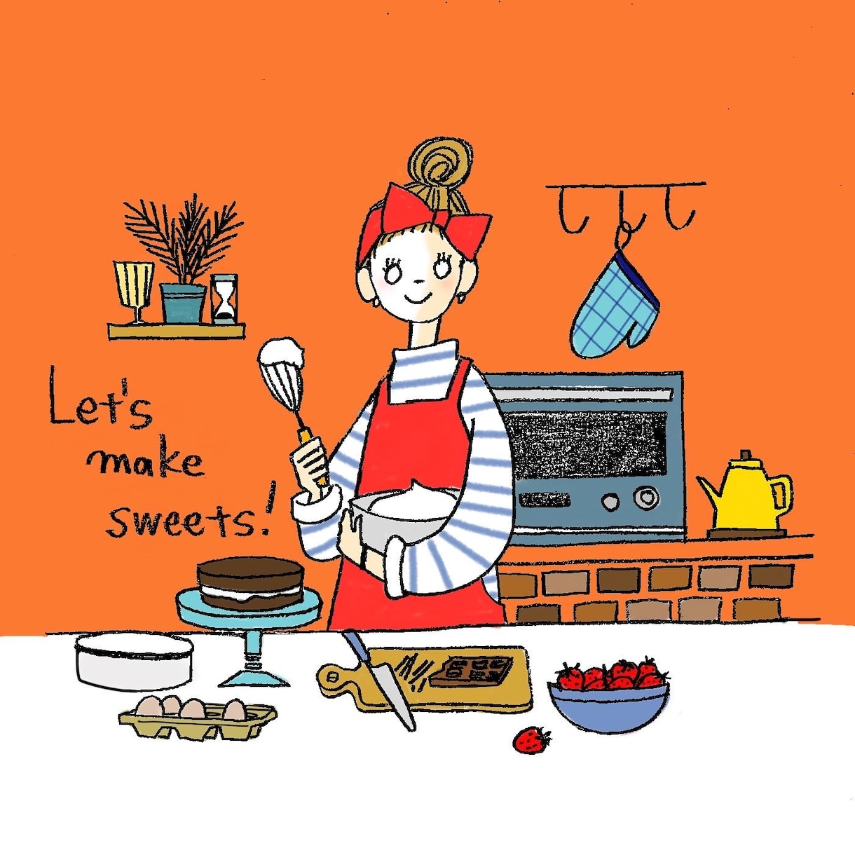 キャッチーでかわいいシンプルイラストを描きます シンプルでオシャレ　チャーミングな人物イラスト描きます イメージ1