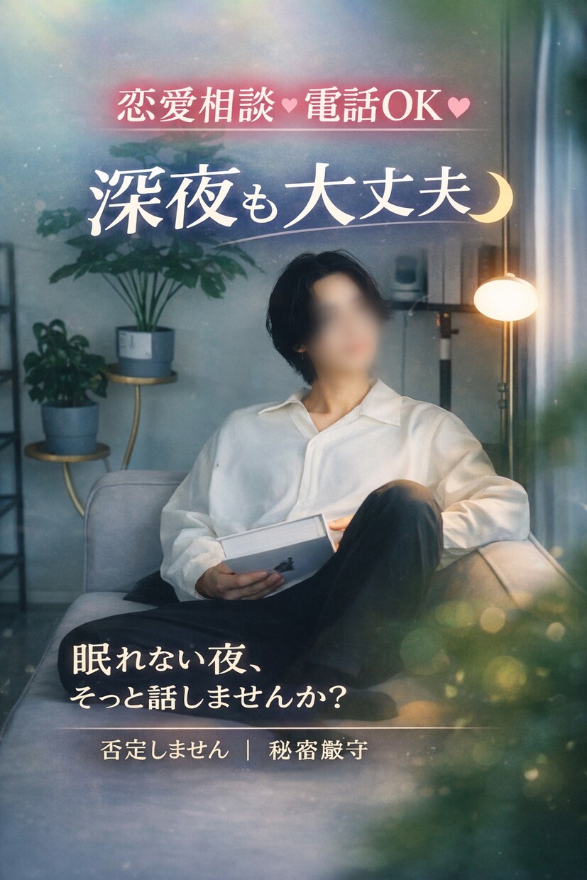 誰にも言えない恋。秘密のまま、受け止めます 話しやすいと言われます。まずは気持ちを大切にあなたの見方です イメージ1