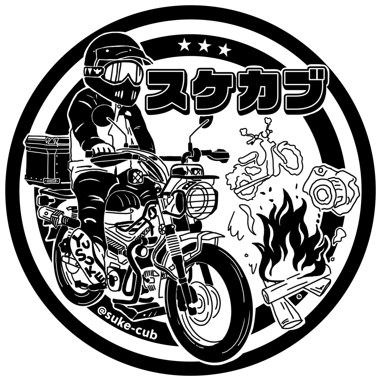 バイクステッカーやSNSアイコン用デザイン描きます 特徴を活かしたデザインであなたの愛車を愛を込めて描きます！ イメージ3