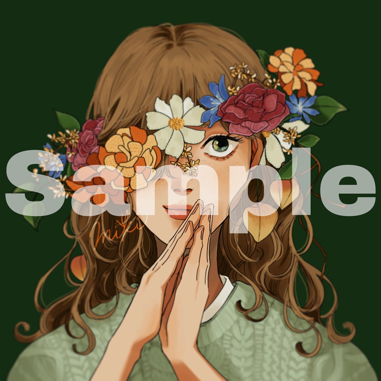 歌ってみた動画用イラスト描きます うたってみた動画の1枚絵を描きます イメージ1