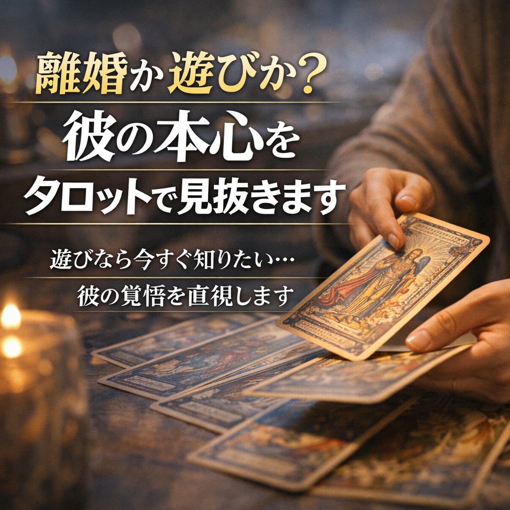 遊びか本気か彼の本音を占います 曖昧な態度の裏にある真実、彼の覚悟を直視します イメージ2