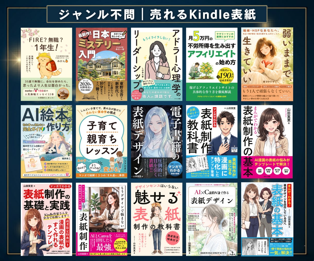 Kindle出版経験者が表紙をデザインします 10冊以上出版＆ベストセラー著者が選ばれる表紙を設計します イメージ3