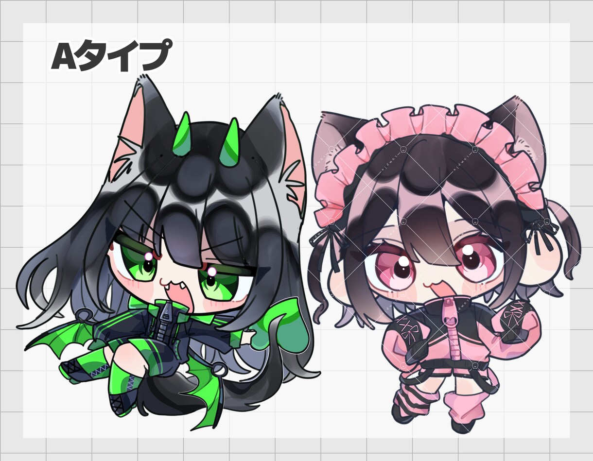 選べる絵柄！SDイラスト描きます 3種の塗り方から好きなSDイラストを！ イメージ3