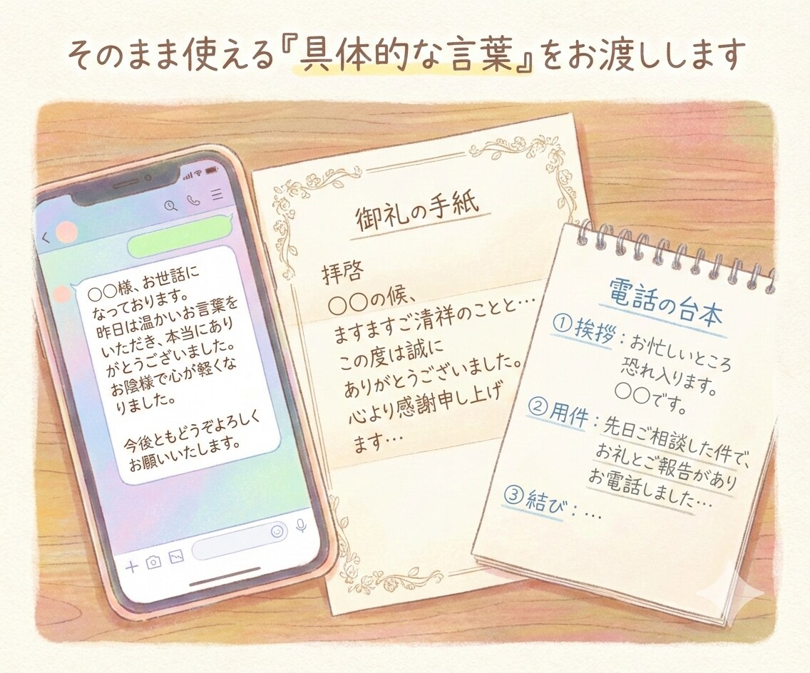 何時間も悩む連絡文。角が立たない言葉を作ります 職場や学校の人間関係。気疲れするあなたの本音を整えます。 イメージ9