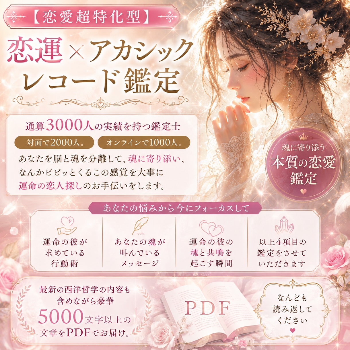 運命の人の見つけ方をお教えします 【恋愛超特化型】恋運×アカシックレコード鑑定 イメージ1