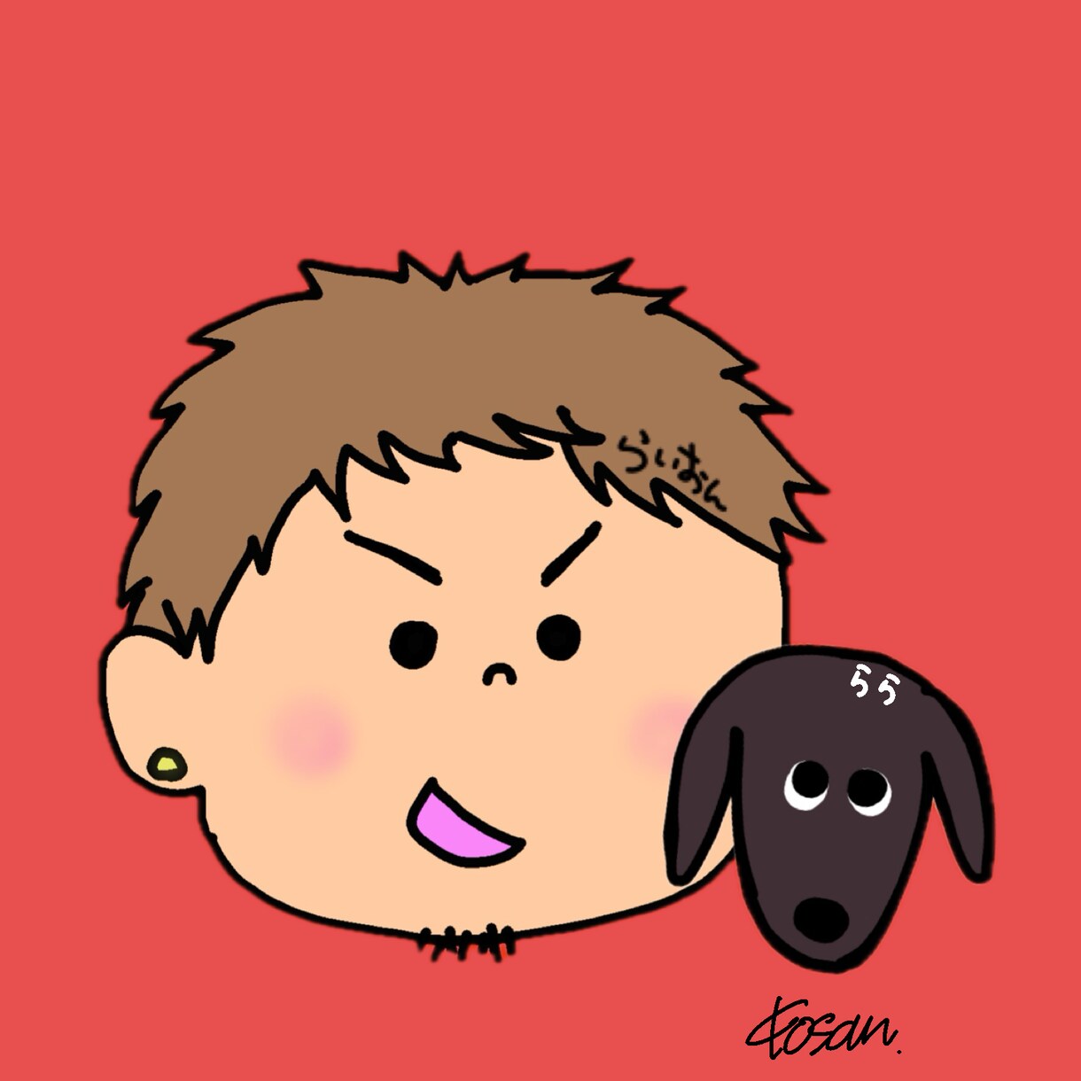 SNSなどの似顔絵ゆるい絵アイコン描きます ゆるいイラストでゆるい似顔絵描きます！ イメージ1