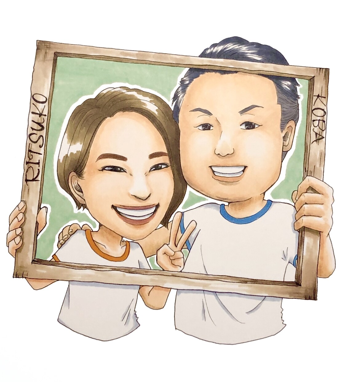 手描きで鮮やかな色紙描きます ポップで優しい色合いの似顔絵の色紙をプレゼントしませんか？ イメージ3