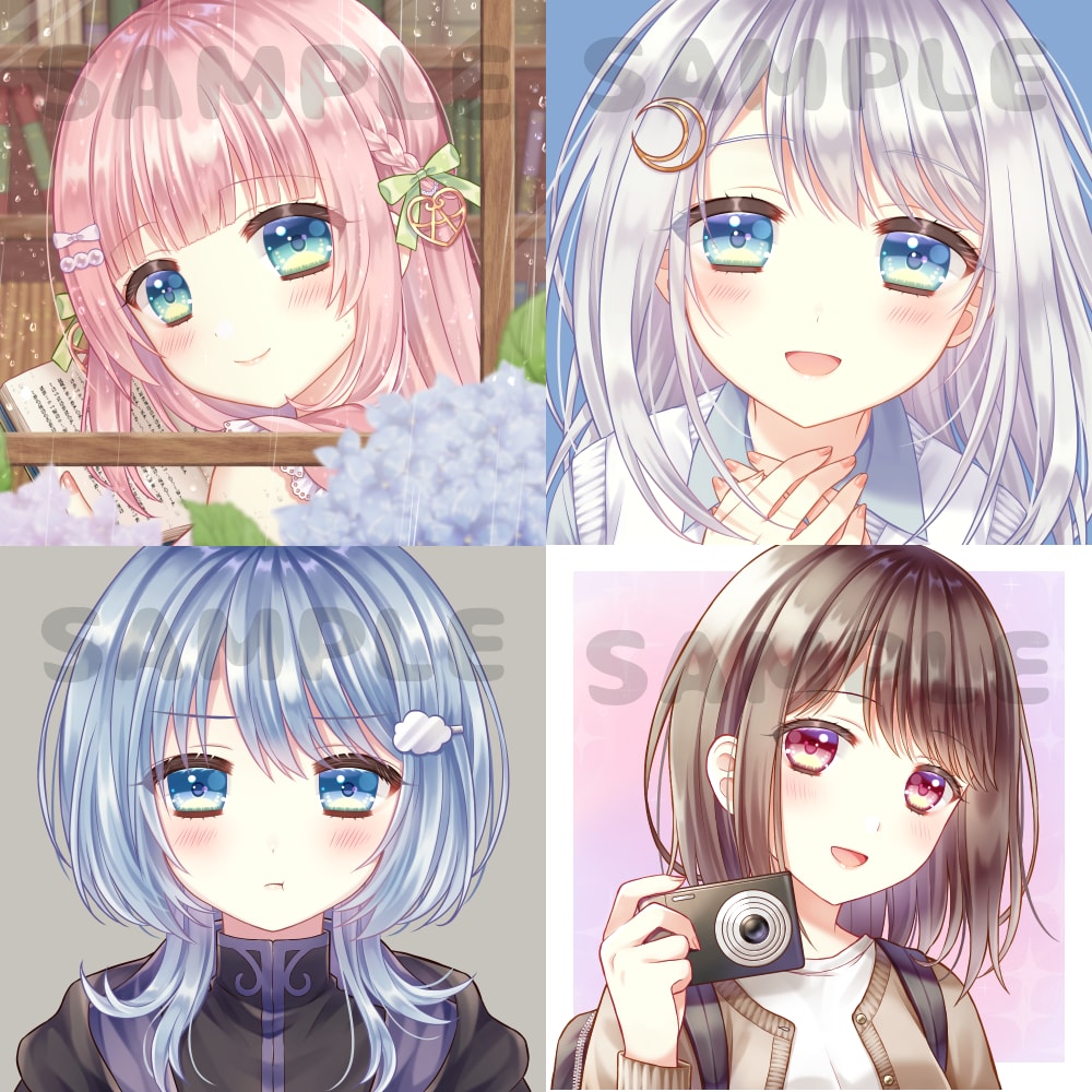 オリジナルの可愛い女の子のイラストをお描きします SNS等のあなただけの可愛い・かっこいいアイコンが欲しい方に イメージ4