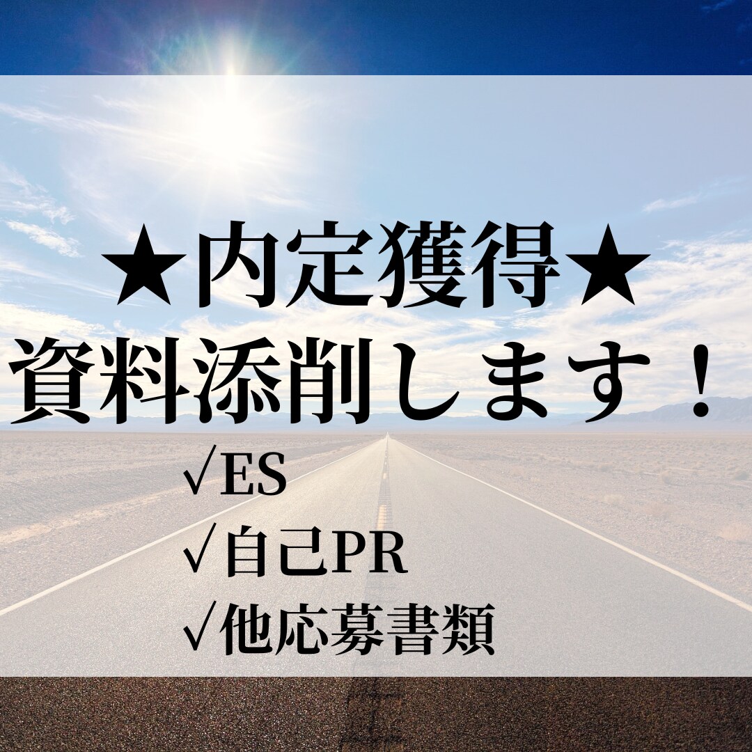 目指せ内定獲得！ES・自己PR添削します 航空業界で採用担当経験者があなたに寄り添いながらサポート！ イメージ1