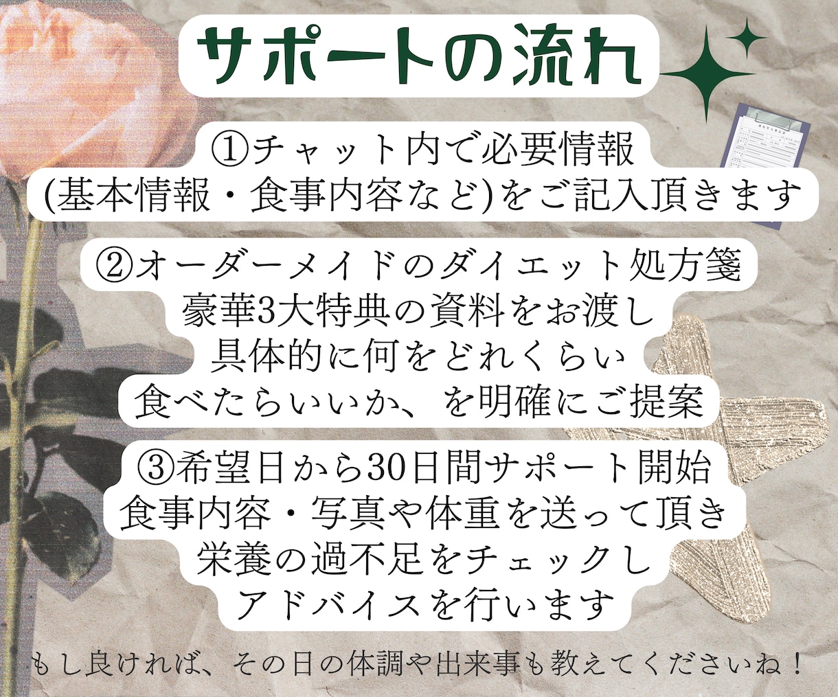 あなた専用ダイエット処方箋作成&食事サポートします 年間1,000件栄養指導する現役の病院管理栄養士が全力伴走！ イメージ6