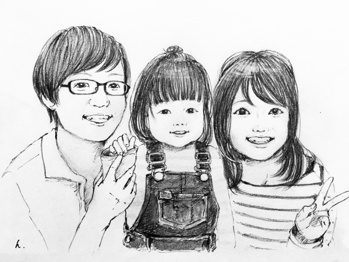 シンプルスケッチ！似顔絵描きます 凹凸やシワは控えめに、シンプルにスケッチします（ご相談可） イメージ2