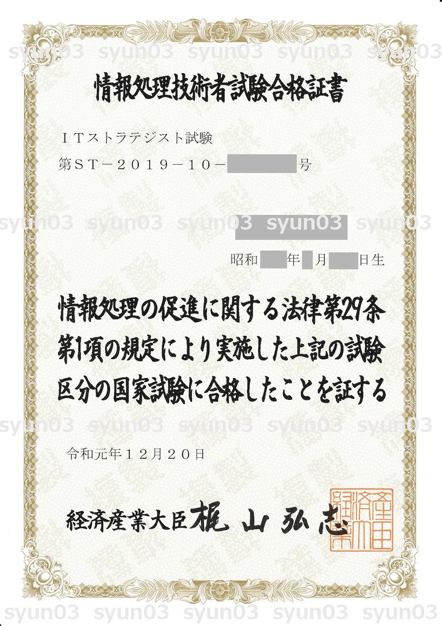 ITストラテジスト合格させます 2019秋季資格取得者による個別指導 イメージ2