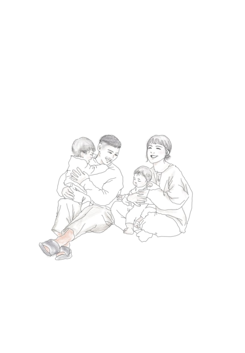 写真を元にお洒落な似顔絵イラストを描きます ふわふわした鉛筆画で、優しい雰囲気を演出します イメージ1