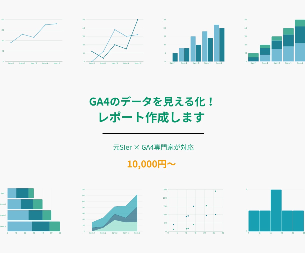 GA4のデータを見える化!レポート作成します 眠ったGA4データを売上改善に変えます イメージ1