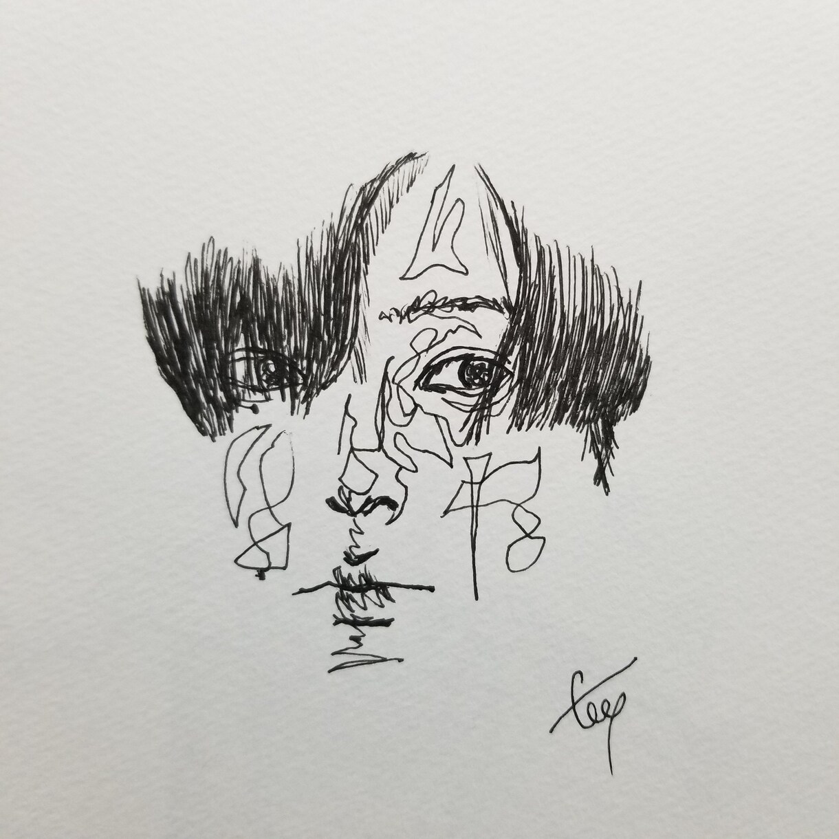 似顔絵、イラストを描きます デッサン、ペン画、シンプルタッチ。 イメージ1