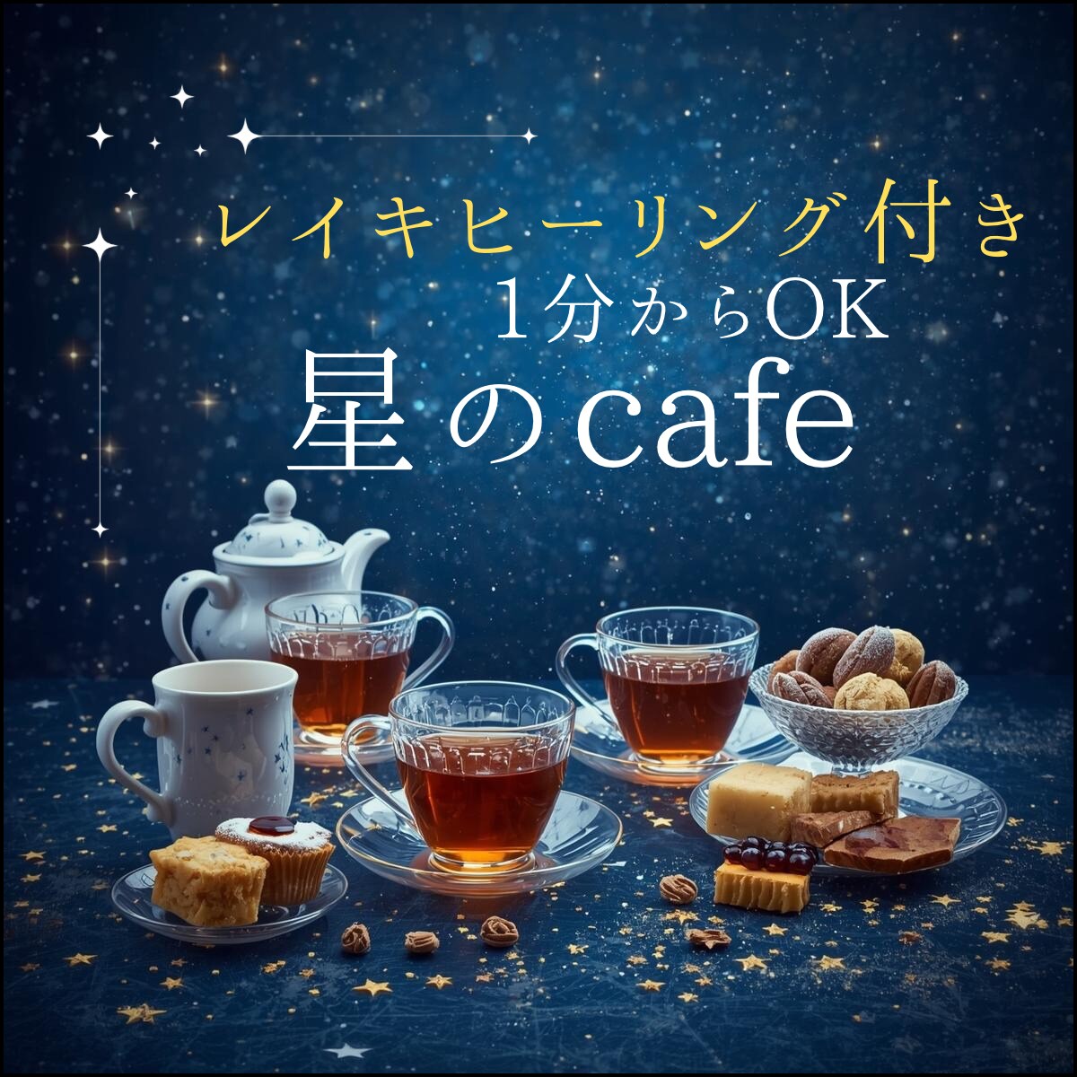 HSPさんの心に寄り添う星のcafeで癒します やさしい声と癒しの波動で心をほぐします イメージ1