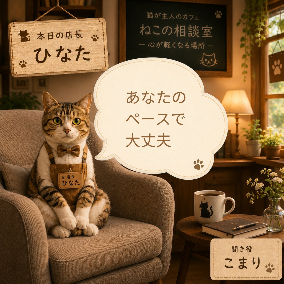 ねこ店長とこころをほどく時間つくります 電話が苦手な方も自分のペースで安心して話せますよ＾＾ イメージ1