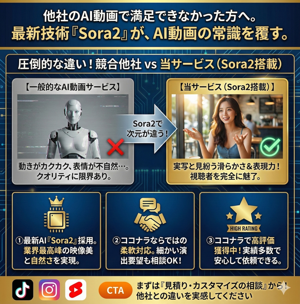 実写級のAIモデルUGC広告動画を制作します 自撮りがプロの広告動画に！商用OK・修正自在のAI素材制作 イメージ4