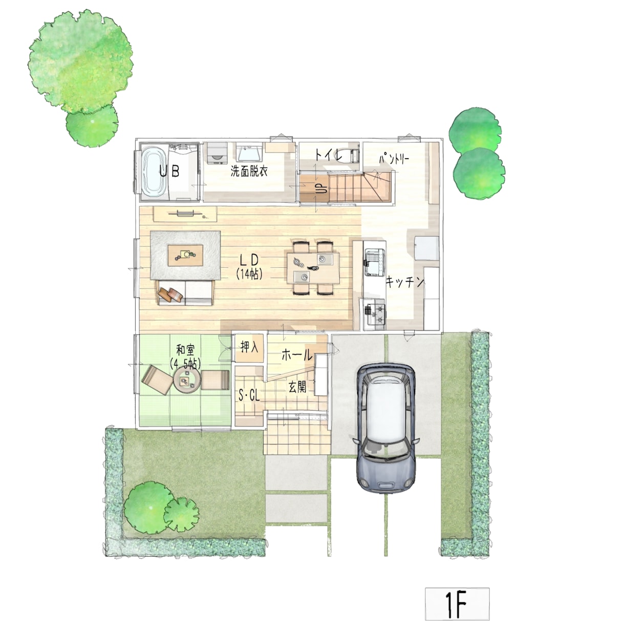 戸建て住宅の間取り図を手書き風にトレースします 建築CAD使用できれいに仕上げます。 イメージ1