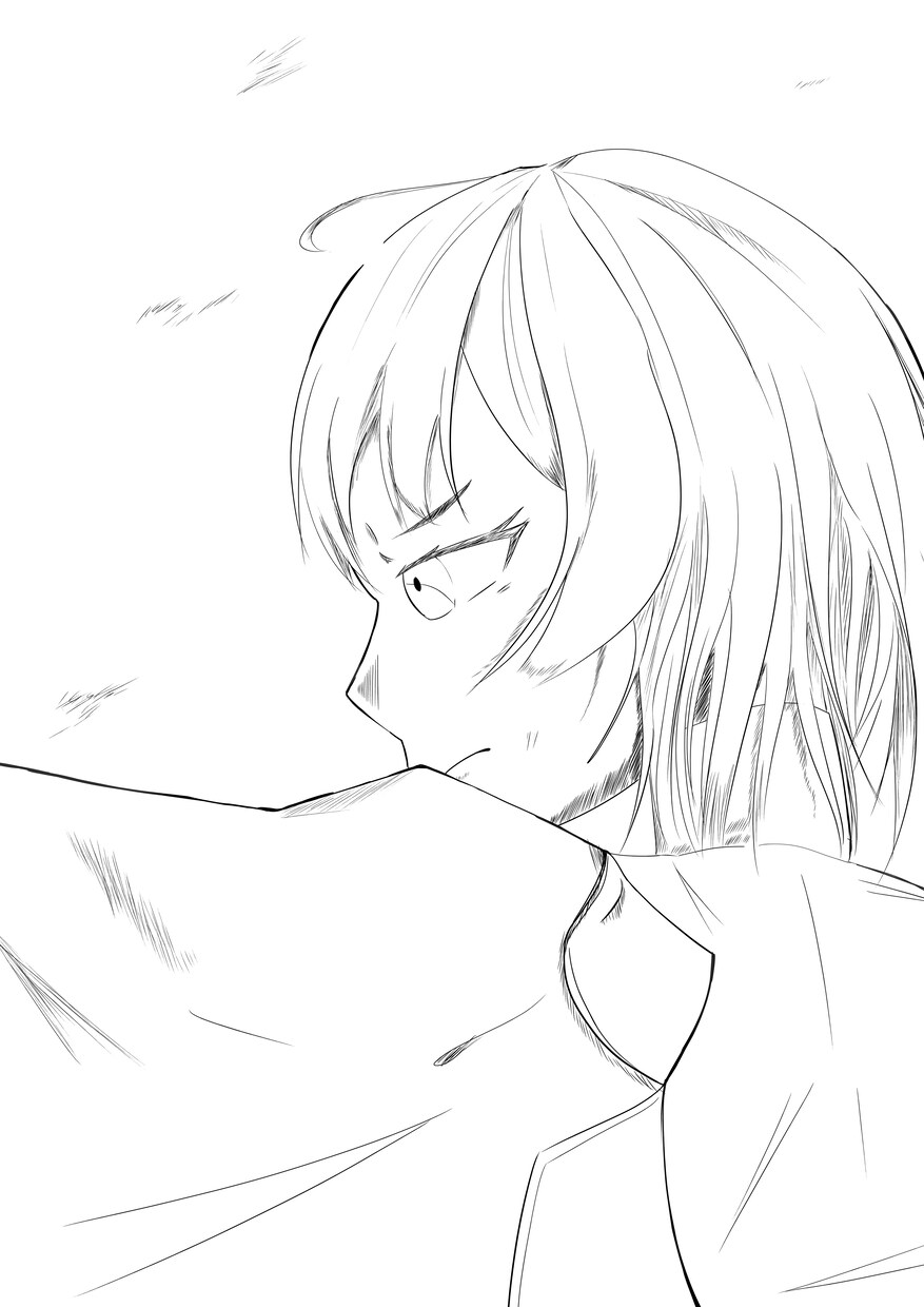 立ち絵、アイコン、sns用イラスト描きます 線画メインで白黒の絵を描きます。 イメージ1