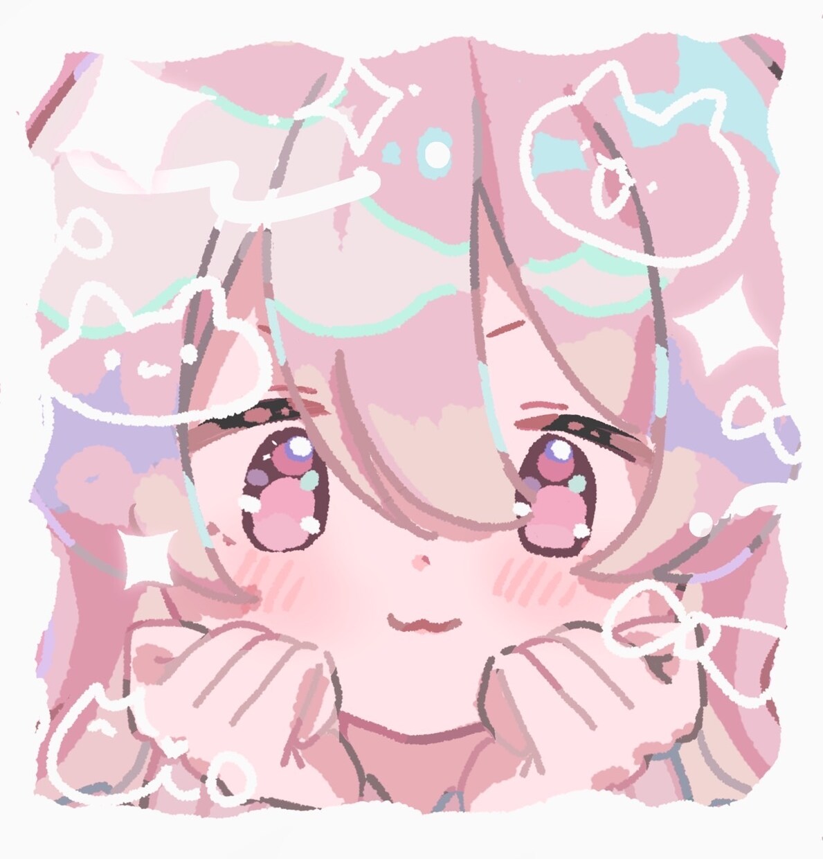 かわいい絵柄でアイコンを描きます 閉じ目、口開け差分がおまけでつきます。 イメージ5