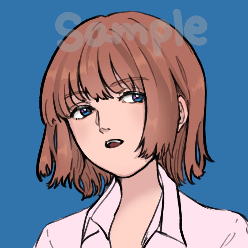 SNS用アイコンイラスト描きます クセのない絵柄で人物イラストを提供します イメージ5