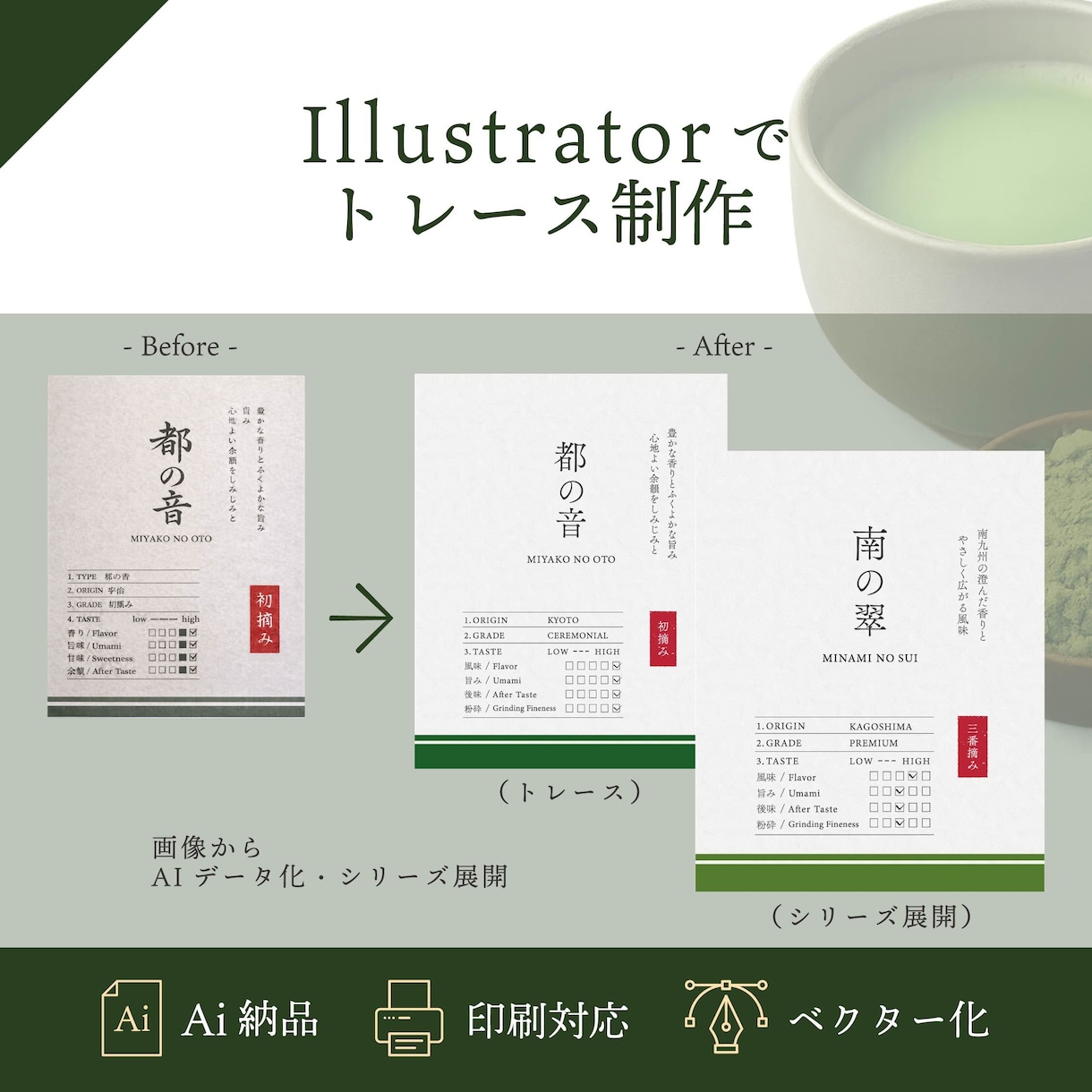 丁寧でキレイな画像トレース・データ化します はじめての方もお任せください！親切・丁寧に対応いたします！ イメージ1