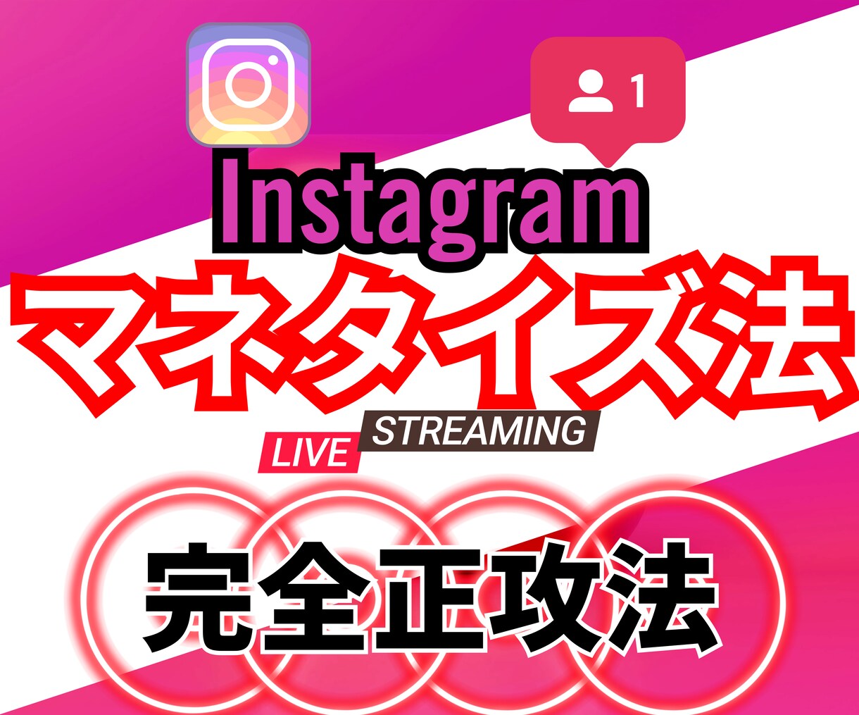 Instagramマネタイズ法で収益化できます SNSの収益化！第一弾！Instagram編 イメージ1