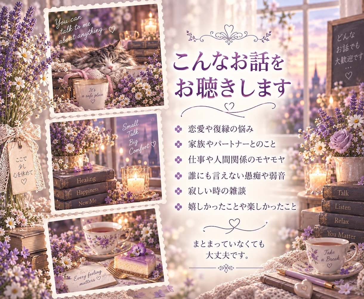 誰にも言えない想い、そっとお聴きします 誰かと話したい時に☕️心に寄り添う電話 イメージ3