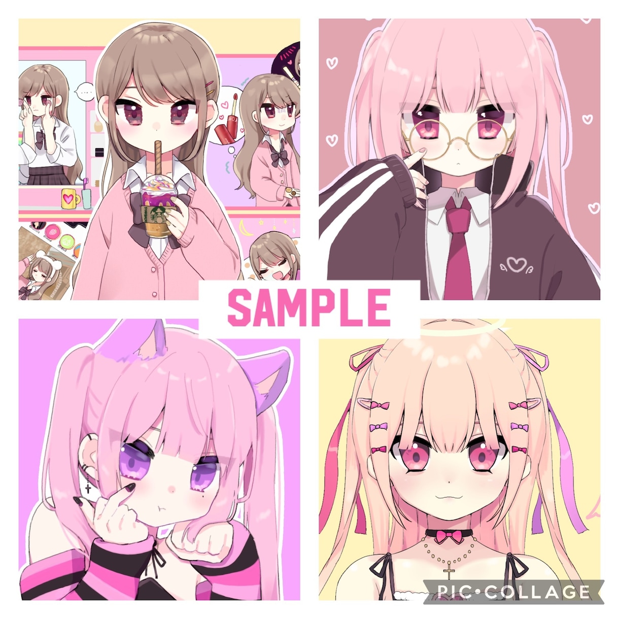 可愛いアニメ風イラスト作成します 病みかわいい、萌えかわいいイラストが得意です！ イメージ2