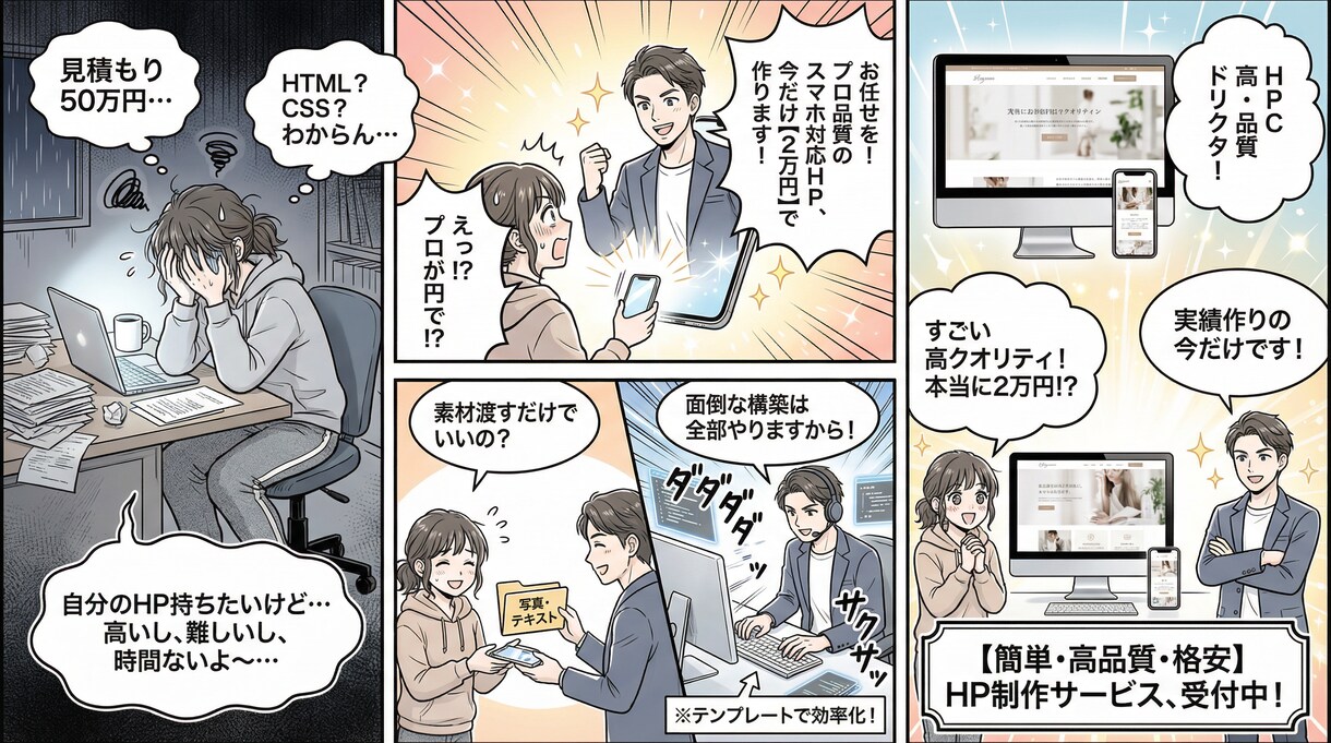 先着5名様限定　のHP・LPを1万円で制作します 【先着5名】現役プロが作る高品質HP・LP制作【２万円】 イメージ3
