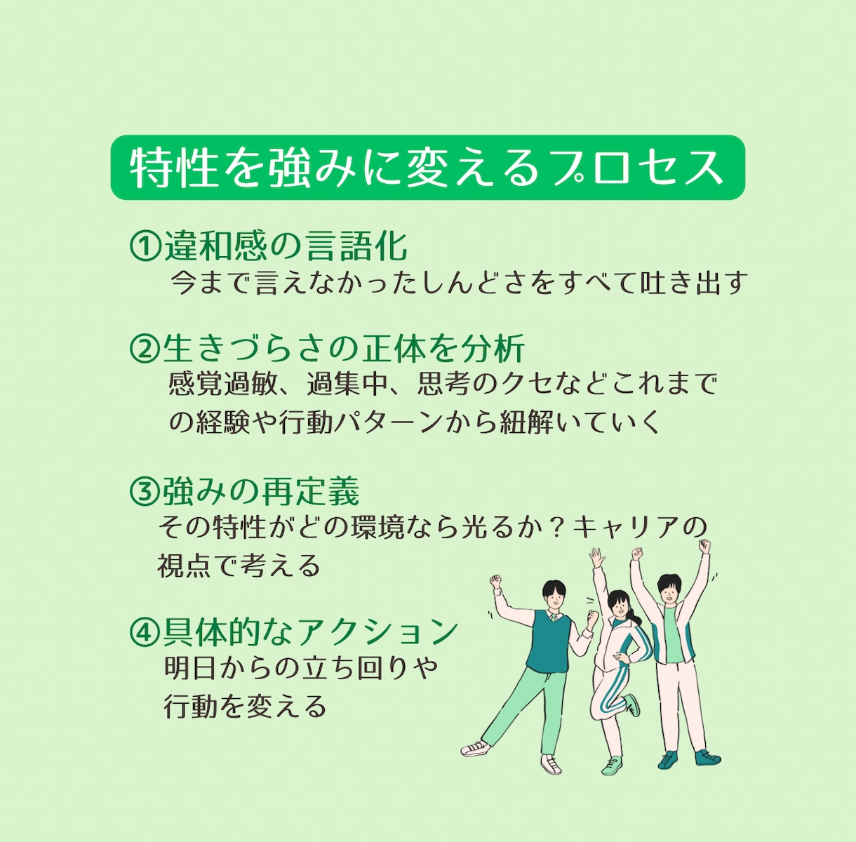 発達障害当事者のお仕事全般のお悩み相談を承ります 職場の「しんどい」を紐解き、自分を守る働き方を創る イメージ5