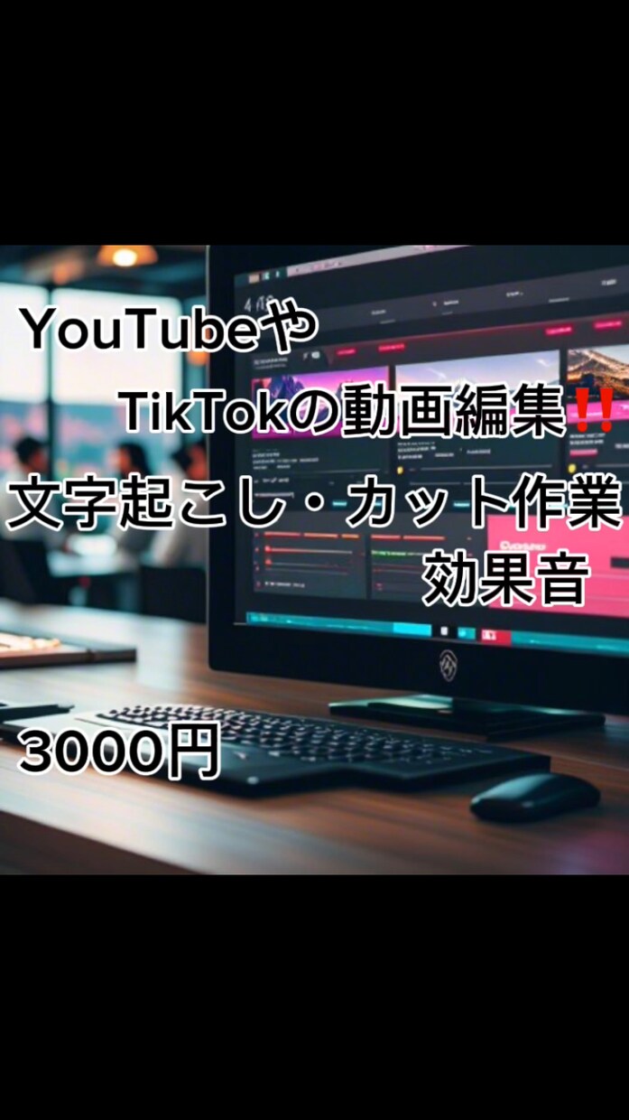 YouTubeの動画編集をします YouTubeやTikTokなど。 イメージ1