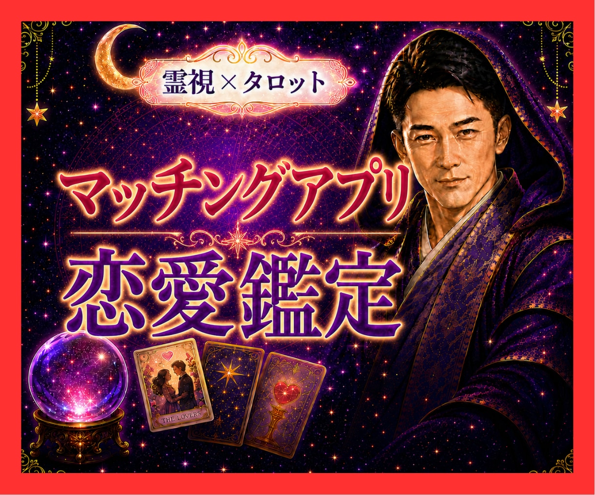 霊視タロット✡️マッチングアプリ相手の本心を視ます 会うべき？続けるべき？相手の本気度と二人の未来を丁寧に視ます イメージ1