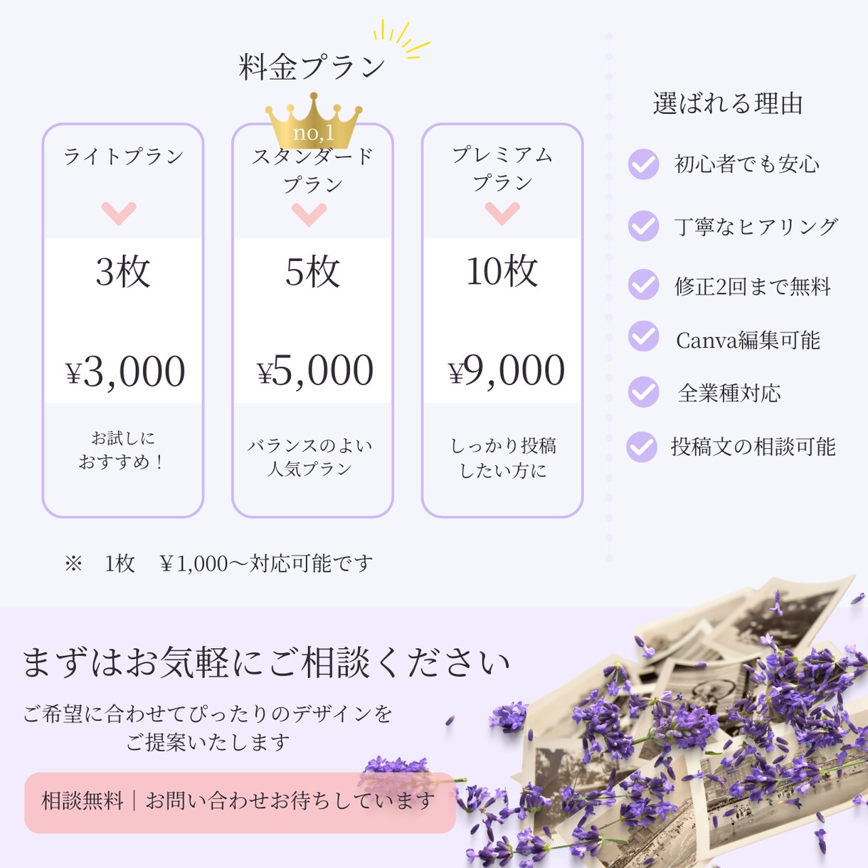 Instagram投稿画像をCanvaで制作します 女性向け・大人かわいい伝わるInstagram投稿制作します イメージ5