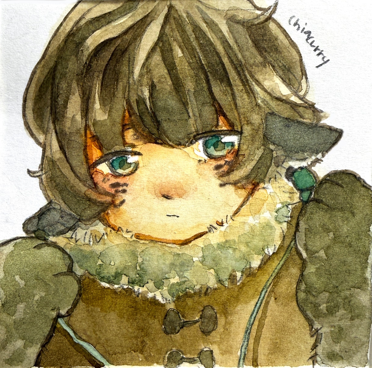 アナログ水彩画のアイコン作成します 透明水彩を使ったアナログイラストを完全オリジナルキャラで イメージ1