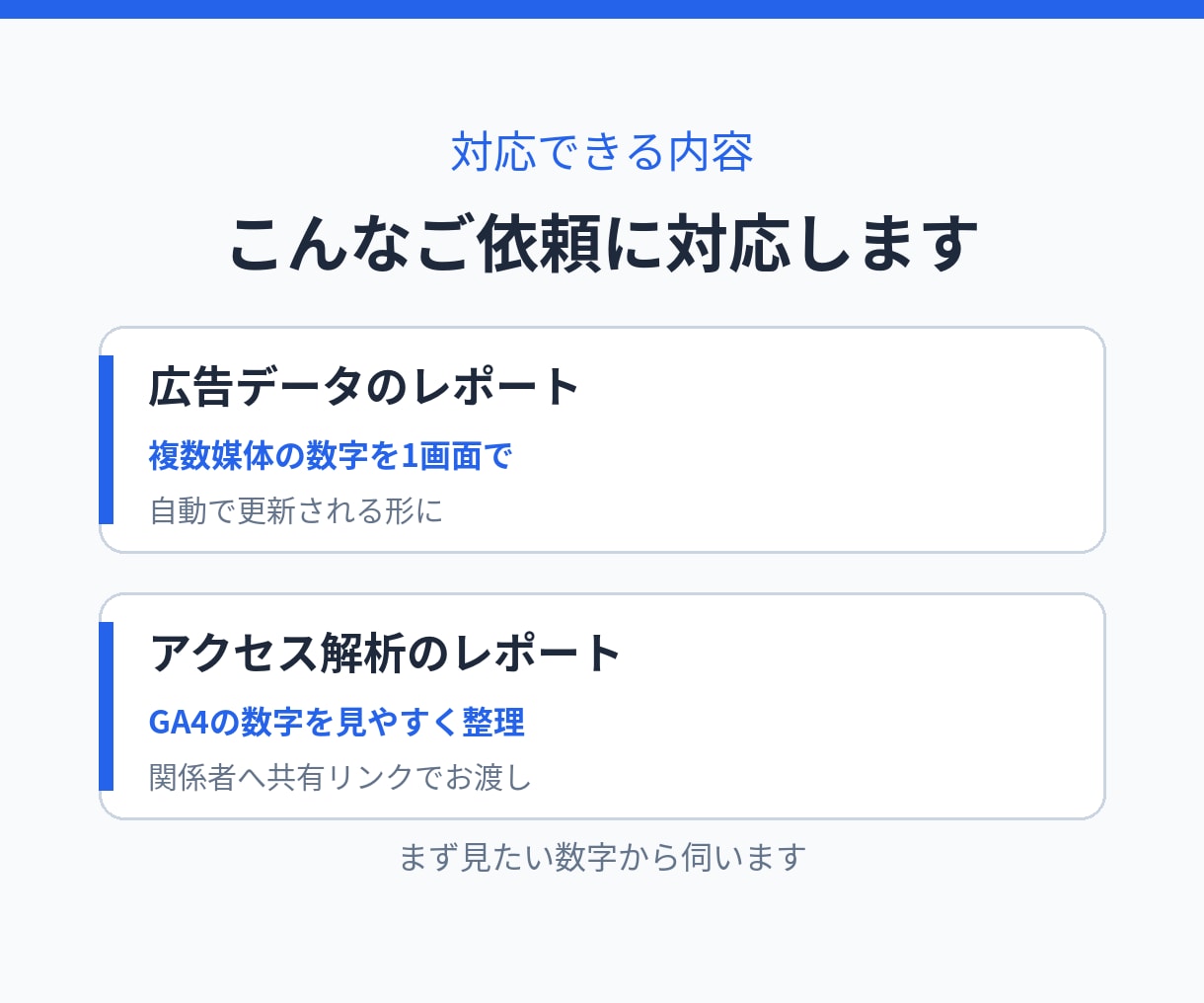 Looker Studioでレポートを作成します 広告・アクセスの数字をひと目で見える形にします イメージ3