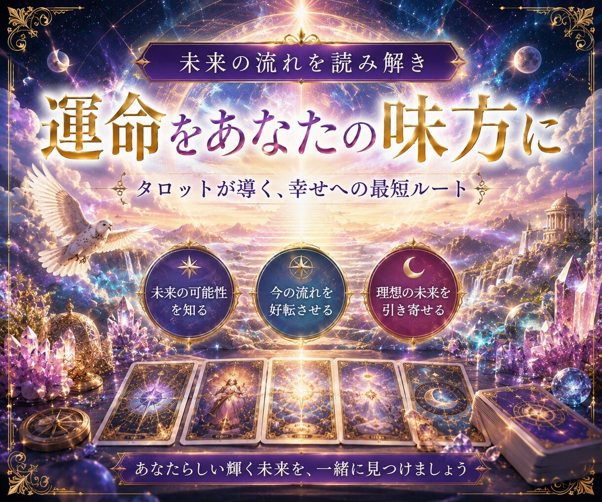 未来の流れを読み運気を味方につける鑑定をします この先あなたに訪れる未来を覗いてみませんか？ イメージ2