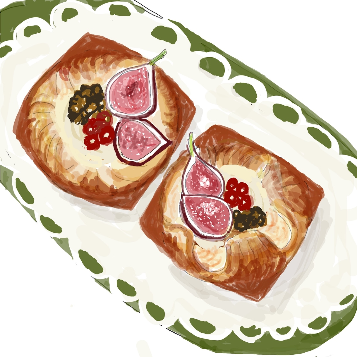 パンやケーキ、食べ物のイラスト描きます ショップカードや商品説明に使用できるイラスト イメージ2