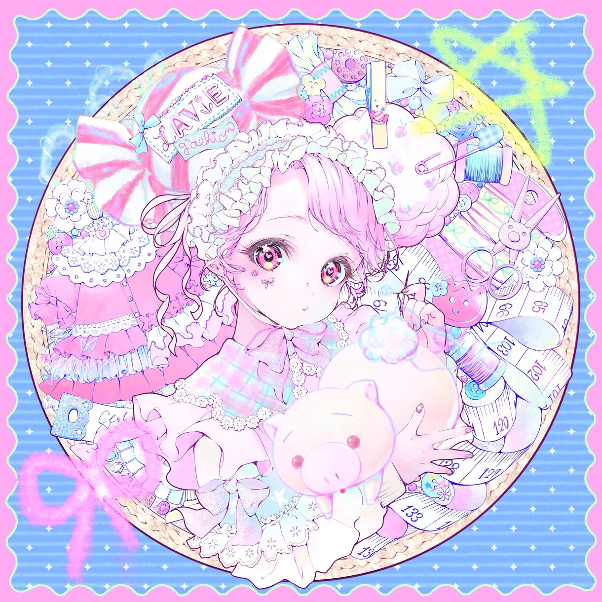 MVイラスト・記念イラスト・グッズ・一枚絵描きます ガーリーでPOPなイラストならお任せください！ イメージ3