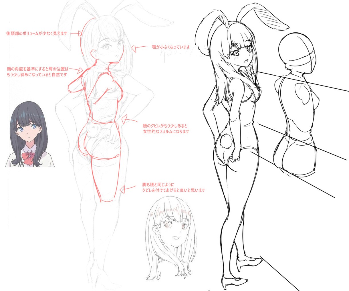 あなたのイラストを添削致します デッサンや構図について解説を付け加え赤ペン致します イメージ3