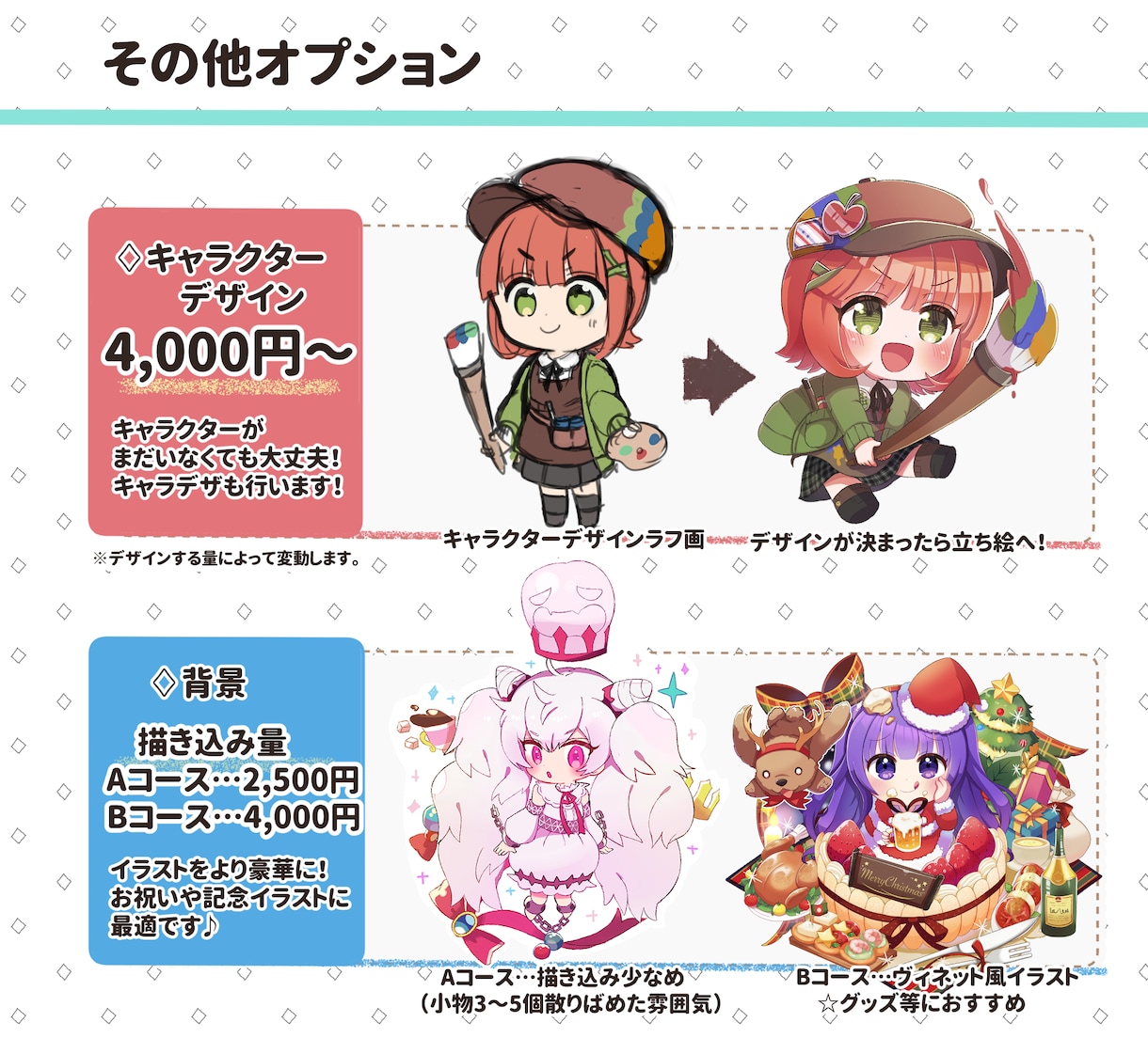 ポップで爽やか！ミニキャライラスト制作いたします スタンプなどのワンポイントから豪華な描き込みの1枚絵まで！ イメージ6