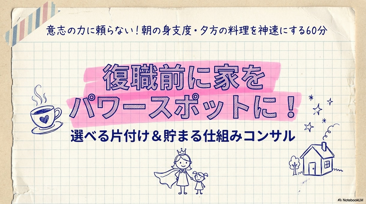 復職前のお片付け手伝います 仕事と育児の両立が不安な産休・育休中のママに イメージ1
