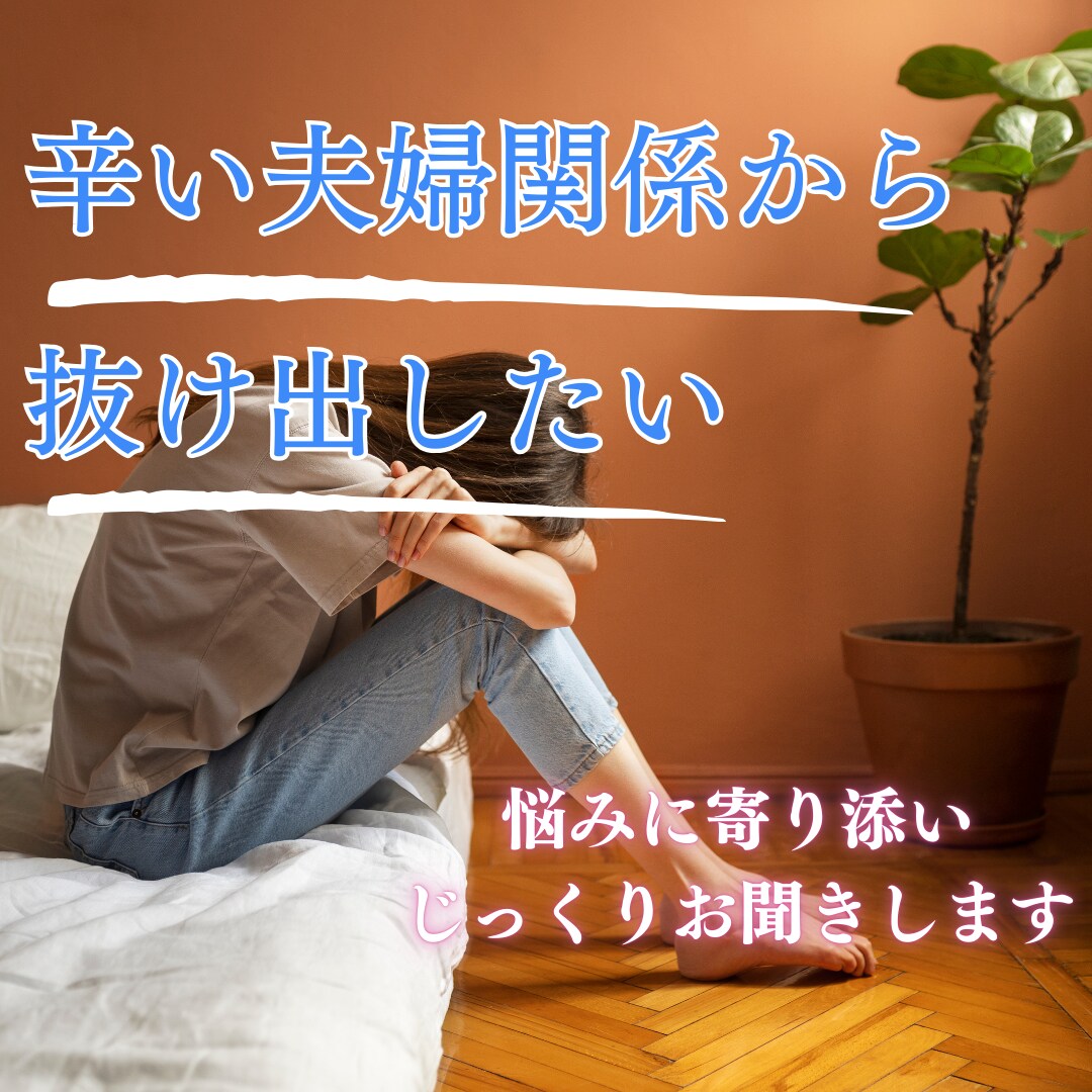 カサンドラ、家庭内別居、モラハラ、優しく聞きます チャットで５日間相談OK！話しづらい悩みも吐き出してスッキリ イメージ1